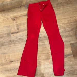 Red long pants - new